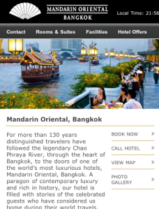 Mandarin Oriental - hotel page